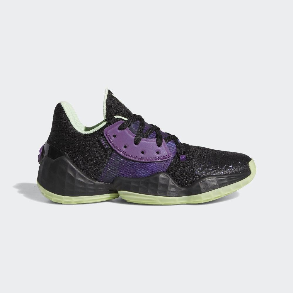 Adidas Boys' Harden Vol. 4 Basketball Shoes Black/Purple Ireland FV3038